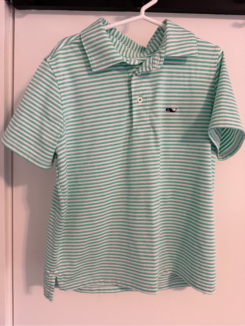 Vineyard Vines Mint Green & White Striped Boys' Polo